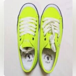 Polo Ralph Lauren Chaz Shoes Neon Yellow Low Top Sneakers